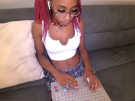 Stepbrother mercilessly fucks ebony schoolgirl after class