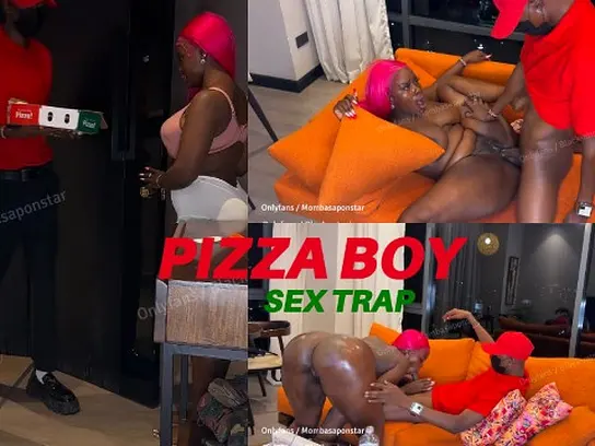 Mombasapornstar gets her best fuck ever from a delivery pizza man