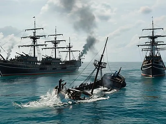 2 shipwrecked pirates take turns drilling lean, gorgeous, mature stud and his pretty face XXX Video