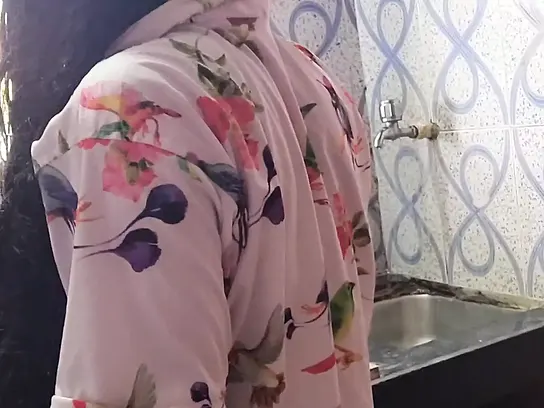 Hot Desi Wife shares her Kitchen Secrets with Stepbro while Getting Dirty